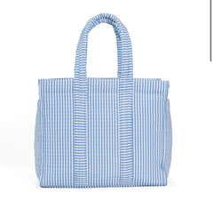 Quilted Go Go Tote - Pimlico Stripe Chambray