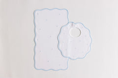 Bib & Burp Set - Blue Dots