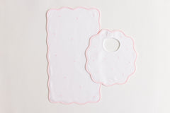 Bib & Burp Set - Pink Dots