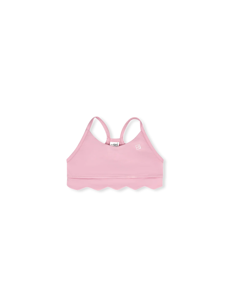 Becca Scallop Sports Bra - Cotton Candy Pink