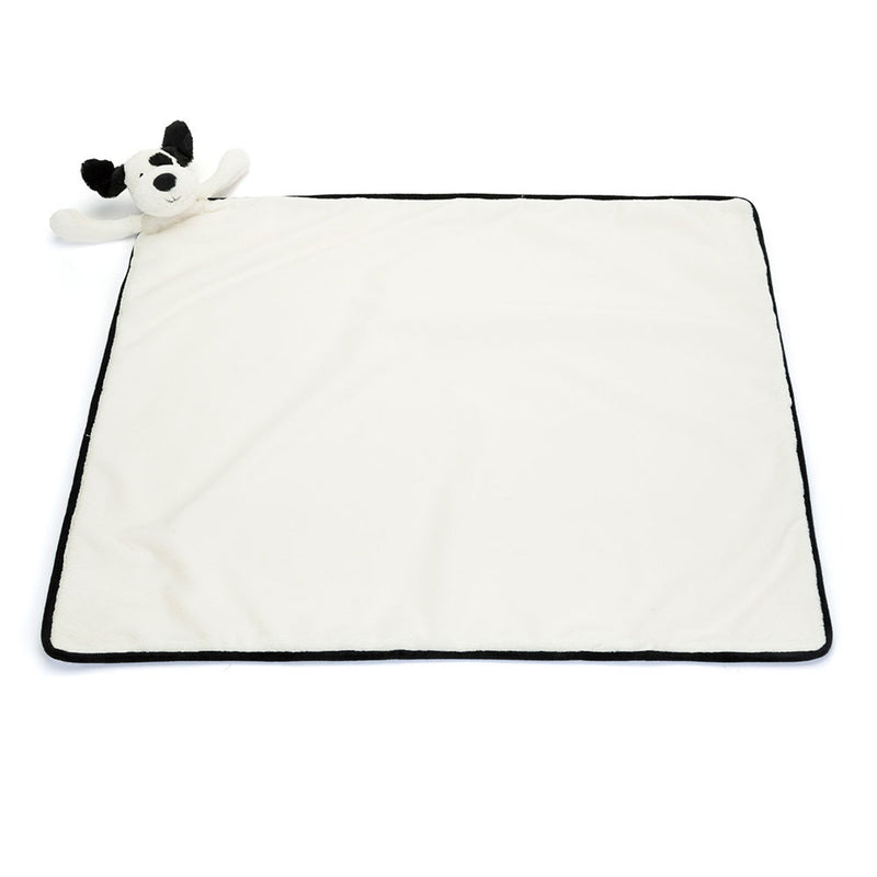 Bashful Black & Cream Puppy Blankie