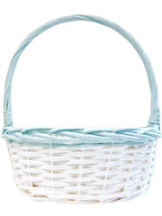 Round Willow Easter Basket - Blue