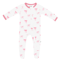 Zippered Footie - Bow