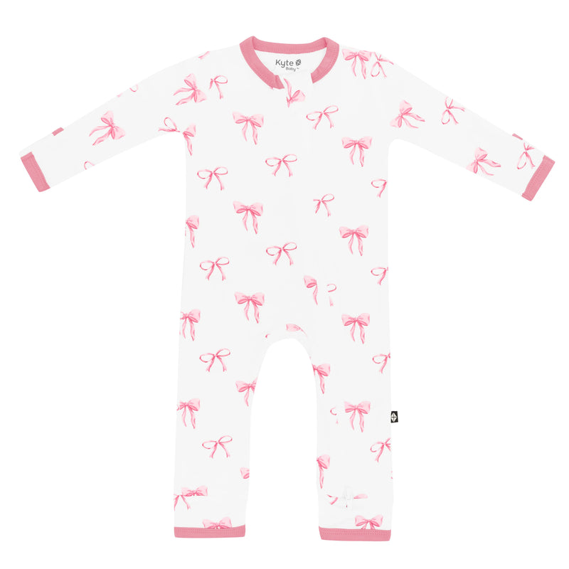 Zippered Romper - Bow