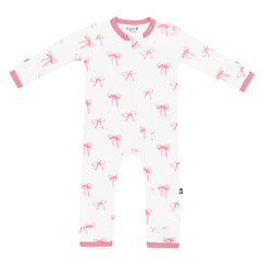 Zippered Romper - Bow
