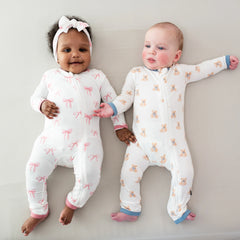 Zippered Romper - Bow