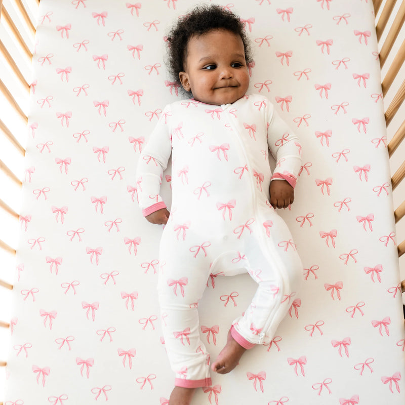 Zippered Romper - Bow