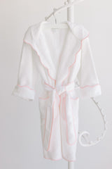 Pink Scalloped Trim Bathrobe