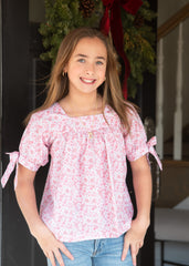 Pink Floral Baby Doll Top