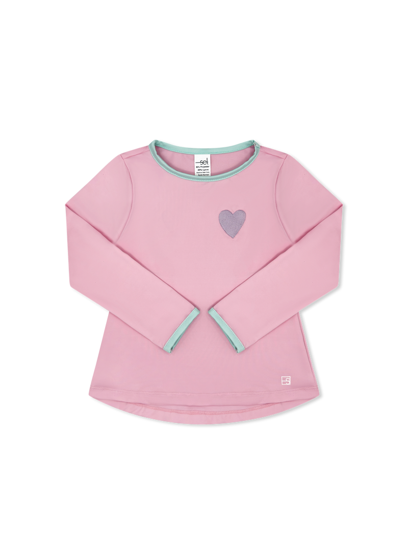 Bridget Basic Tee - Cotton Candy Pink/Heart