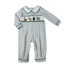Forest Friends Smocked Romper