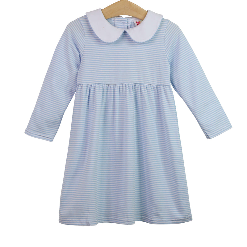 Charlotte Dress - Light Blue Stripe