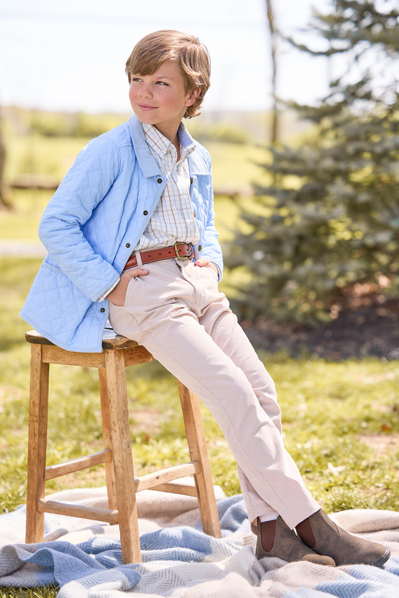 Classic Quilted Jacket - Light Blue