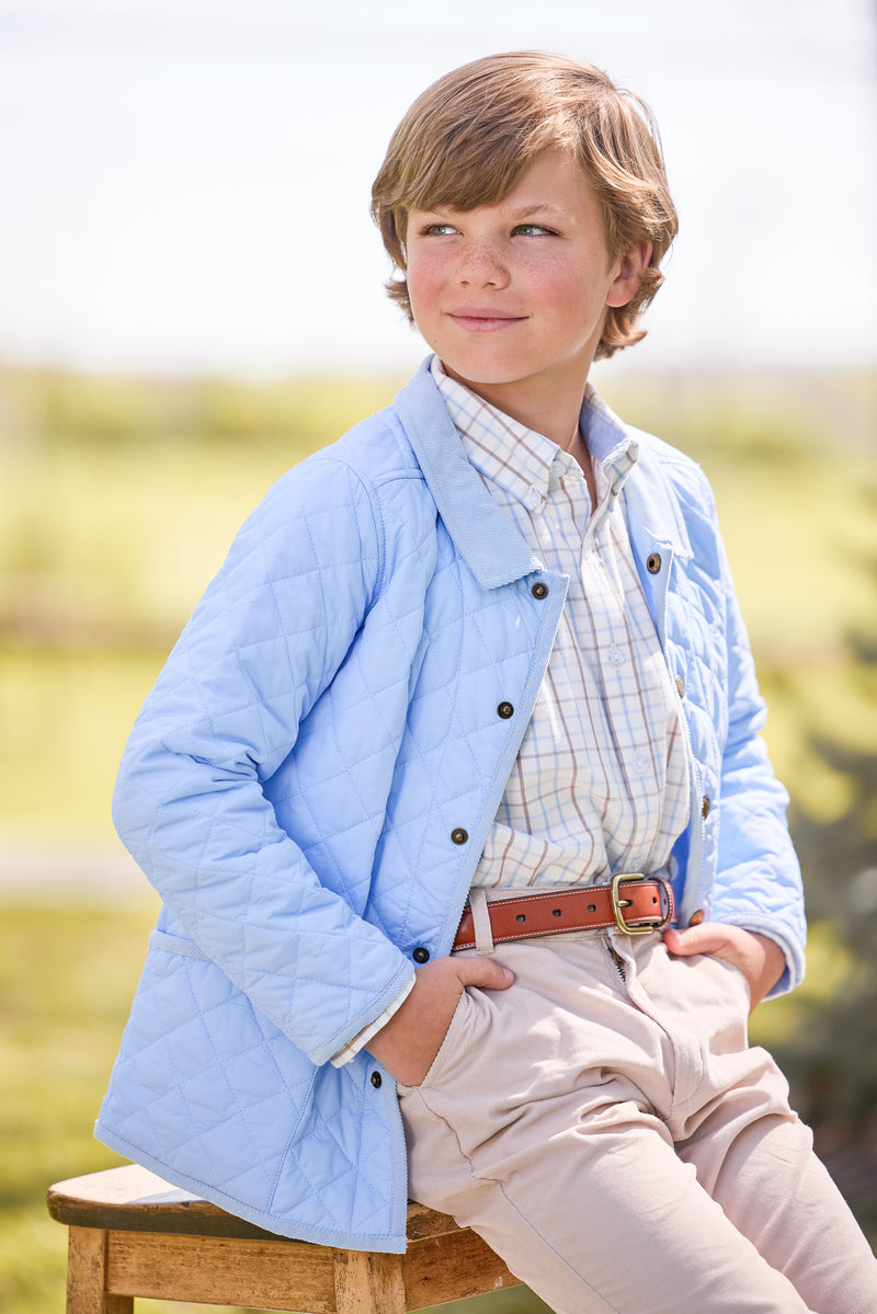 Classic Quilted Jacket - Light Blue