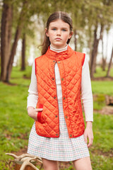 Classic Quilted Vest - Orange