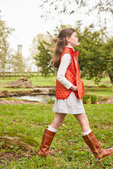 Classic Quilted Vest - Orange