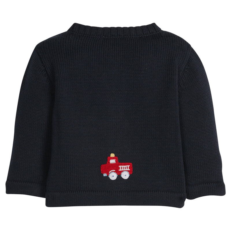 Firetruck Crochet Cardigan