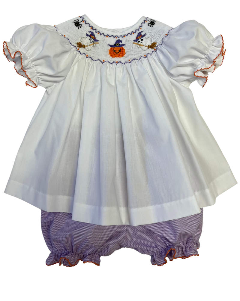 Halloween Smocked Bloomer Set