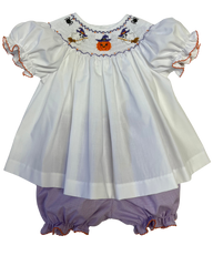 Halloween Smocked Bloomer Set
