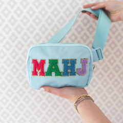 Mini Mahjong Tile & Travel Bag - Light Blue