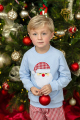 Blue Santa French Terry Pullover