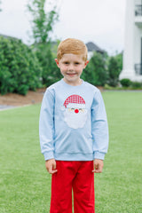 Blue Santa French Terry Pullover