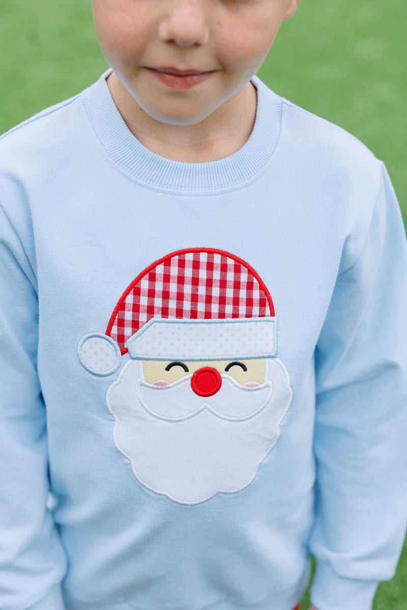 Blue Santa French Terry Pullover