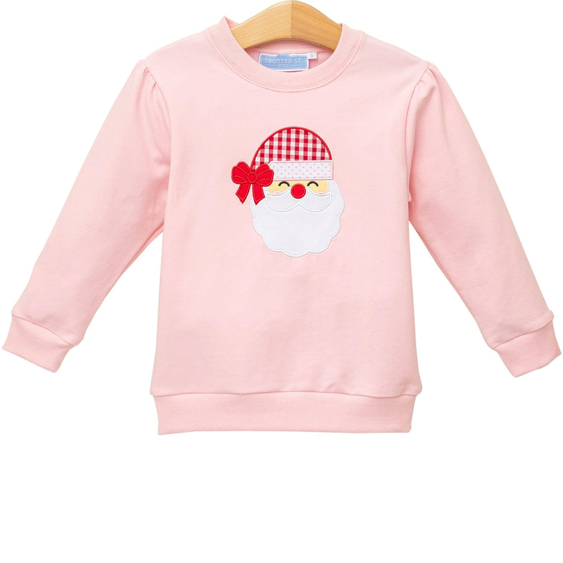 Pink Santa French Terry Pullover