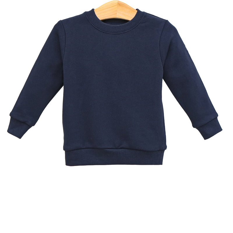 French Terry Pullover - Navy