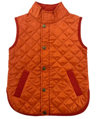 Classic Quilted Vest - Orange