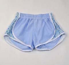 Blue & Floral Side Shorts