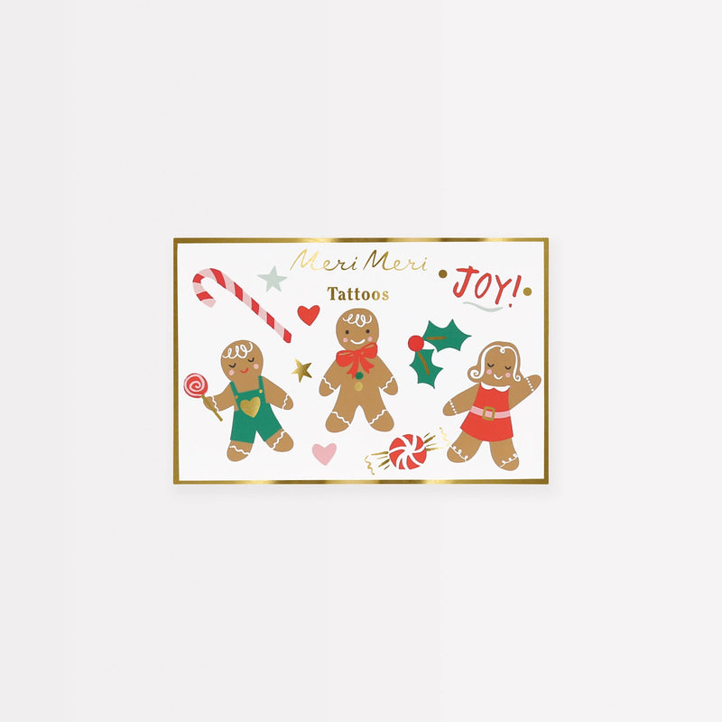Gingerbread Temporary Tattoos