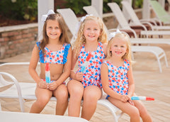 Collette Peplum Swim - Patriotic Stars