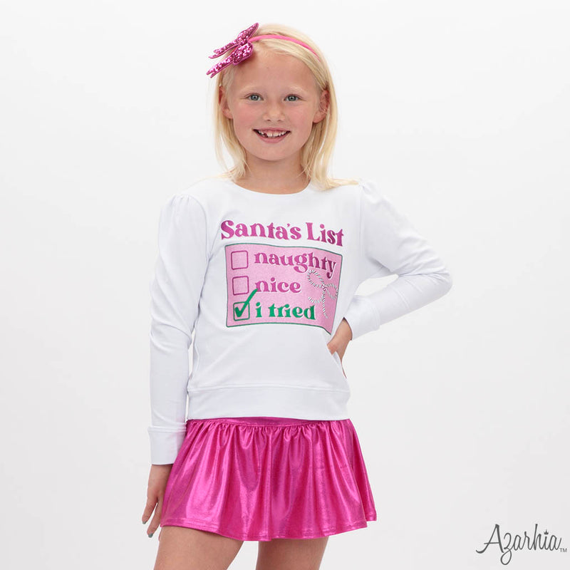 Gathered Skort - Hot Pink Shimmer