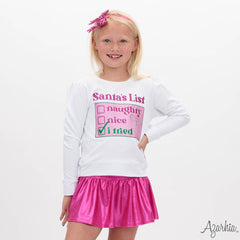Gathered Skort - Hot Pink Shimmer