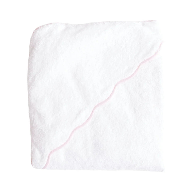 Pink Stripe Trim Hooded Towel