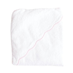 Pink Stripe Trim Hooded Towel