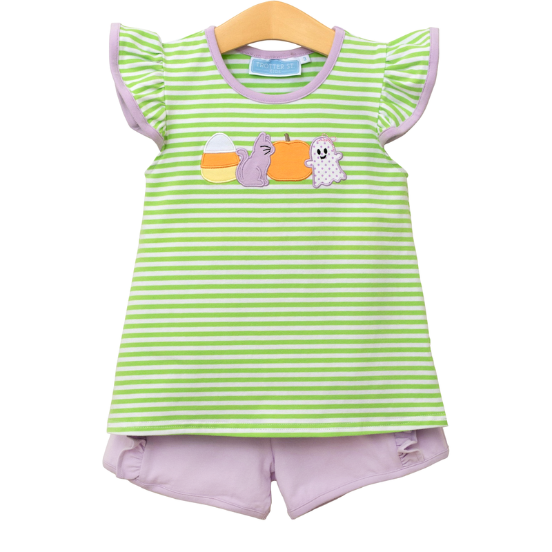 Halloween Ruffle Short Set