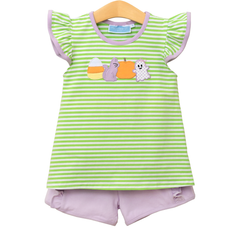 Halloween Ruffle Short Set