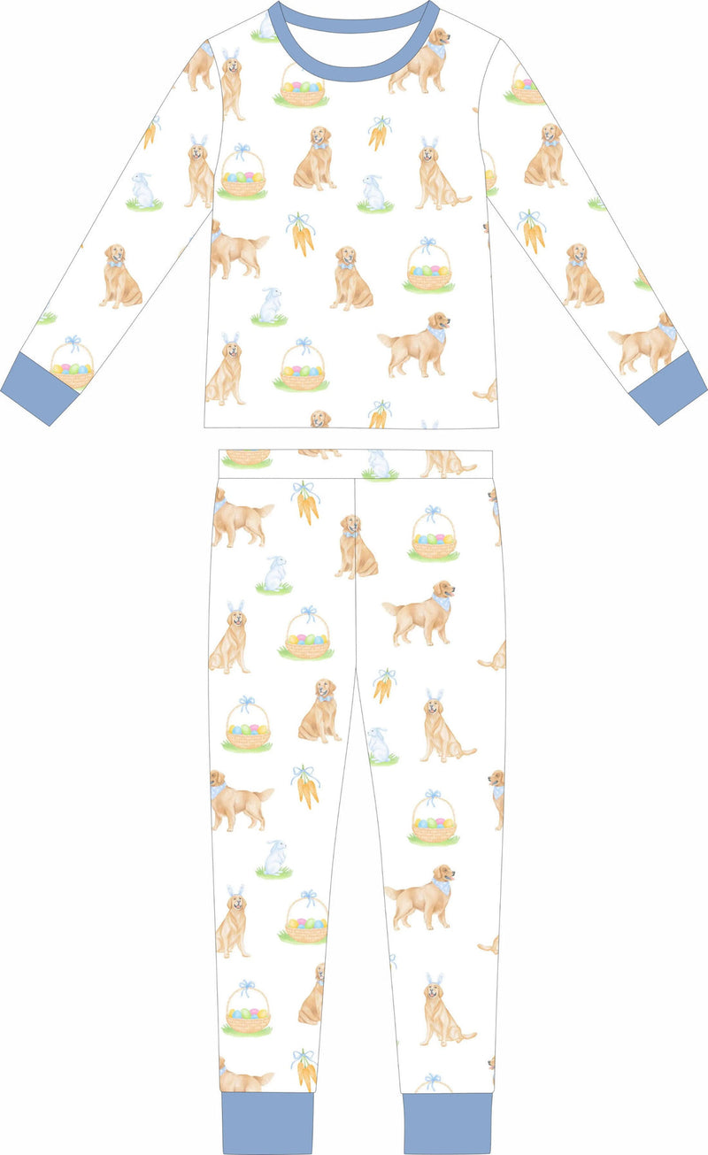 Blue Golden Easter Pajama Set