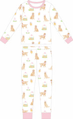 Pink Golden Easter Pajama Set