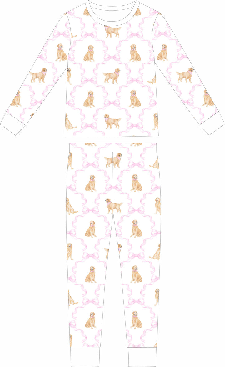 Golden Bows Pajama Set