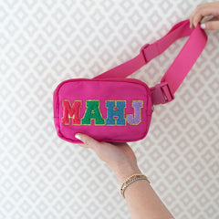 Mini Mahjong Tile & Travel Bag - Pink
