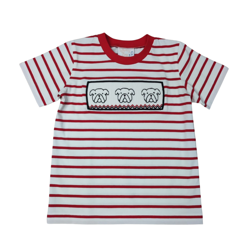 Red Bulldog Smocked Shirt