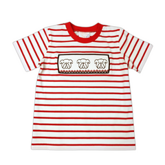 Red Bulldog Smocked Shirt