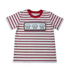 Red Bulldog Smocked Shirt