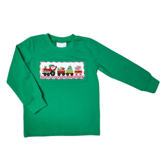 Santa’s Train Smocked Shirt
