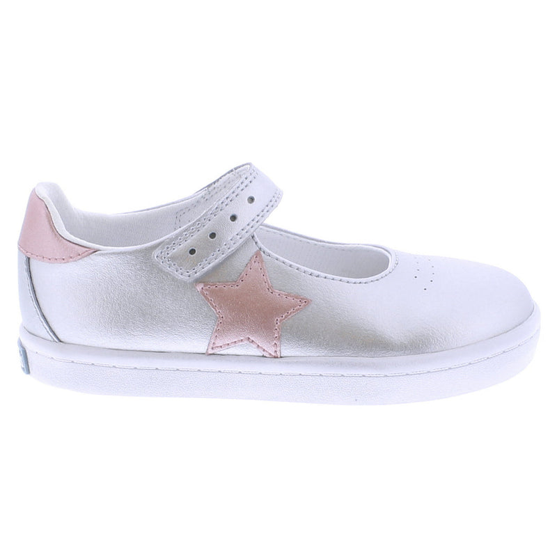 Stella Shoe - Silver/Rose Leather