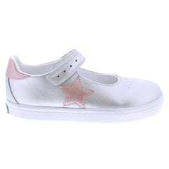 Stella Shoe - Silver/Rose Leather