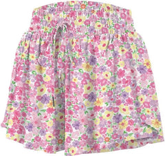 Fall Flowers Butterfly Shorts